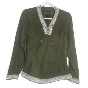 ALPACA CONNECTION green sweater Boulder, CO size M